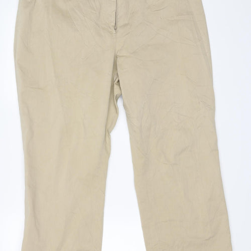 Viyella Womens Beige   Cropped Trousers Size 18 L25.5 in