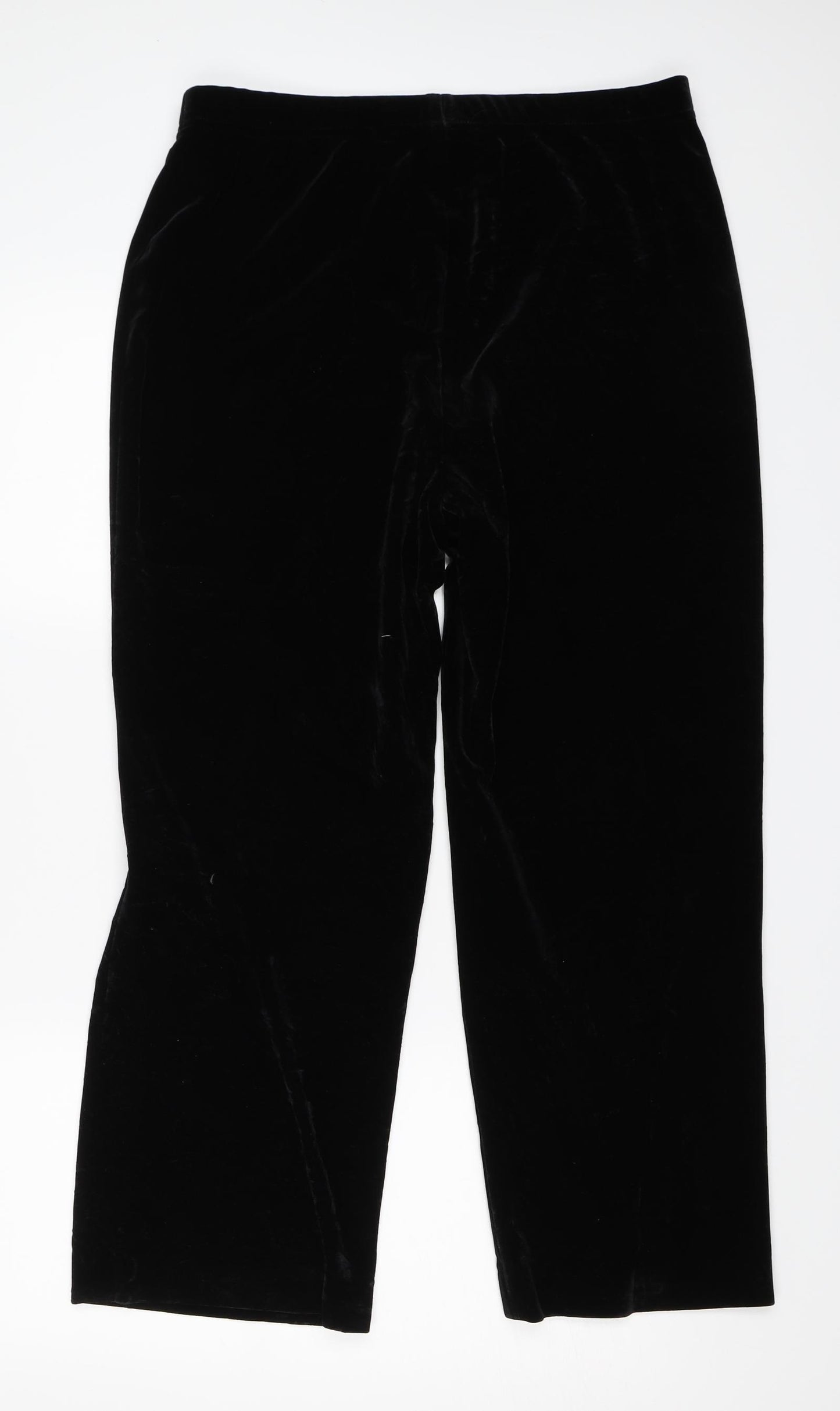 Eastex Womens Black  Velour Trousers  Size 16 L27 in