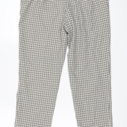 Papaya Womens Ivory Houndstooth  Capri Trousers Size 8 L27.5 in