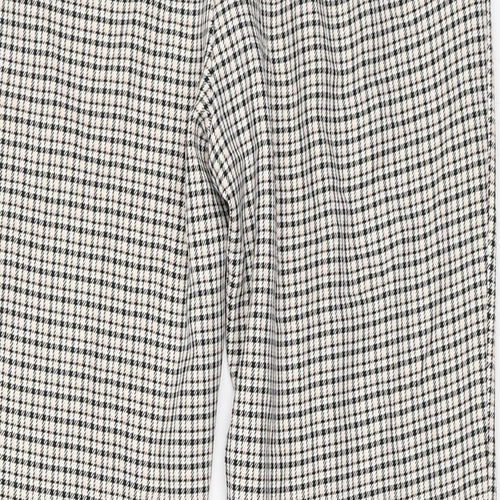 Papaya Womens Ivory Houndstooth  Capri Trousers Size 8 L27.5 in