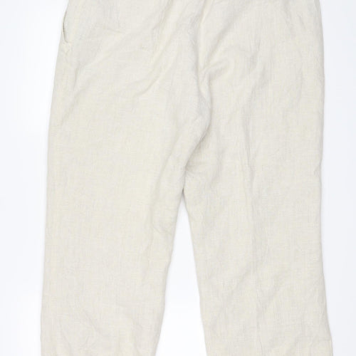 Austin Reed Womens Beige   Cropped Trousers Size 18 L24.5 in