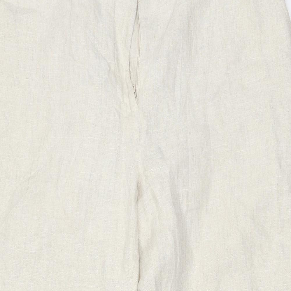 Austin Reed Womens Beige   Cropped Trousers Size 18 L24.5 in