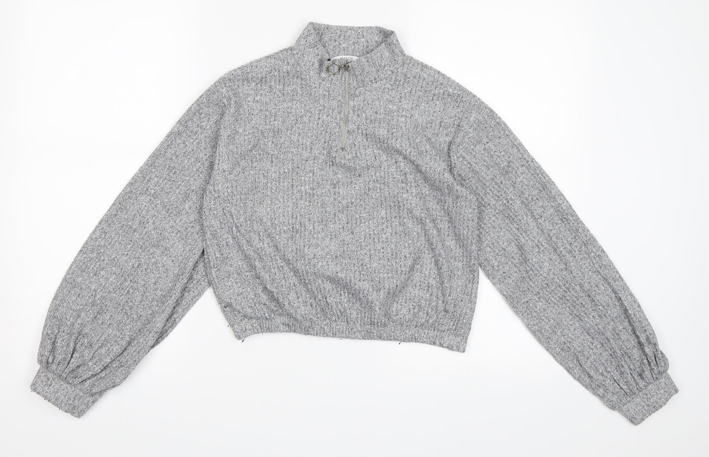 Candy Couture Girls Grey   Henley Sweatshirt Size 12 Years