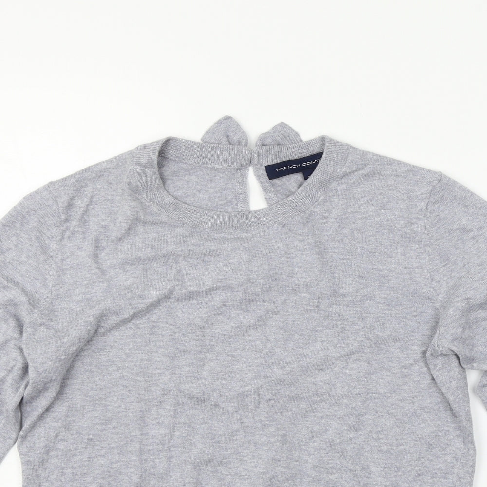 French Connection Womens Grey   Henley Jumper Size M