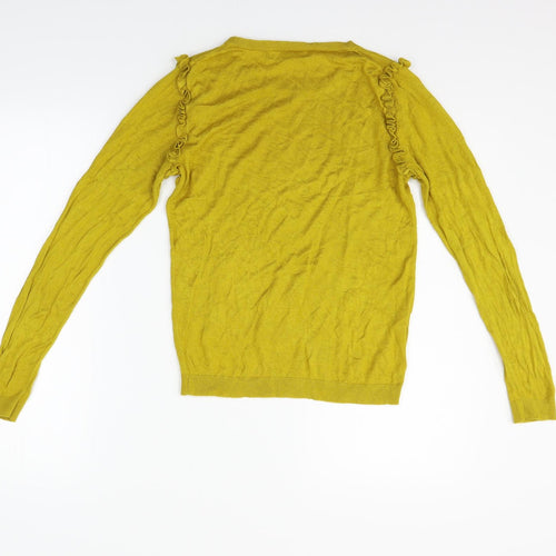 Mango Womens Yellow   Pullover Jumper Size M