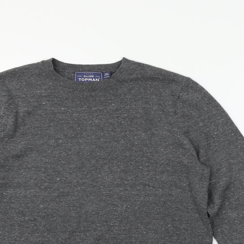 Topman Mens Grey   Pullover Jumper Size S