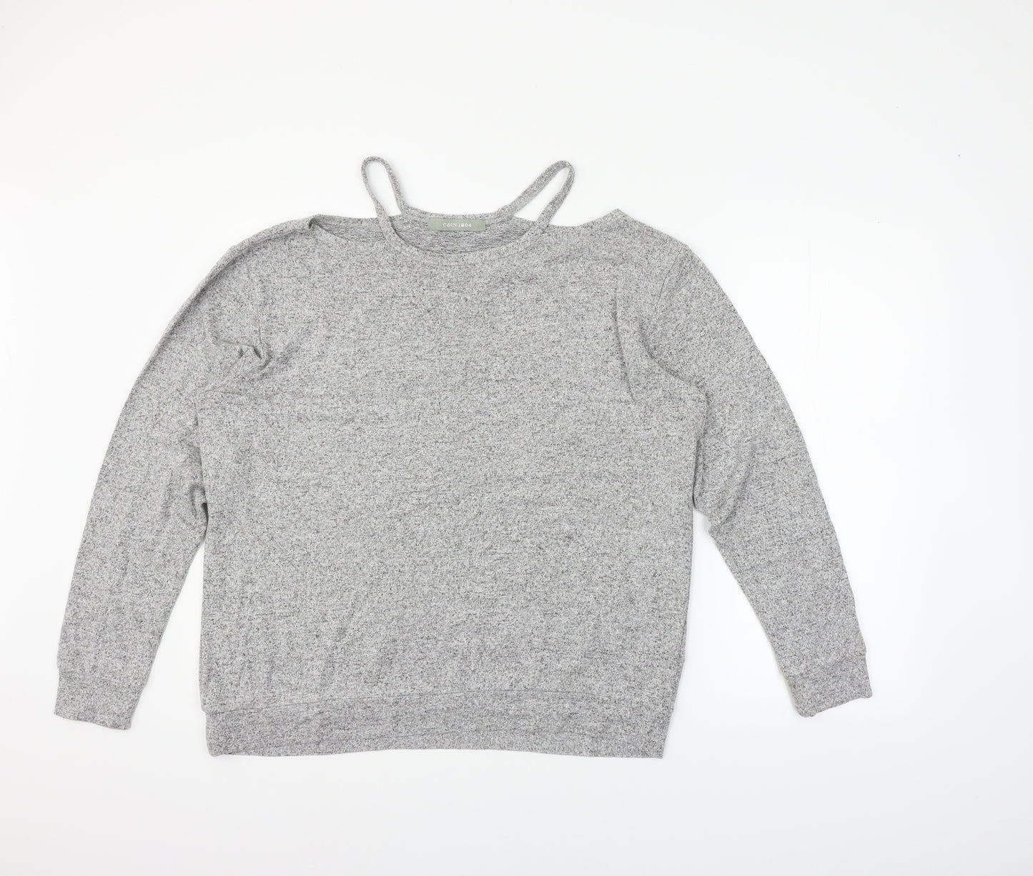 COIN 1804 Womens Grey   Pullover Jumper Size L