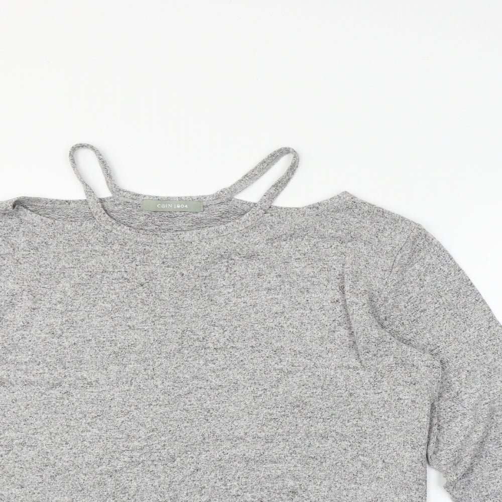COIN 1804 Womens Grey   Pullover Jumper Size L
