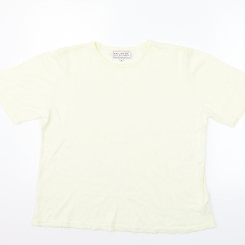 COUNTRY COLLECTION Womens Beige   Basic Polo Size M