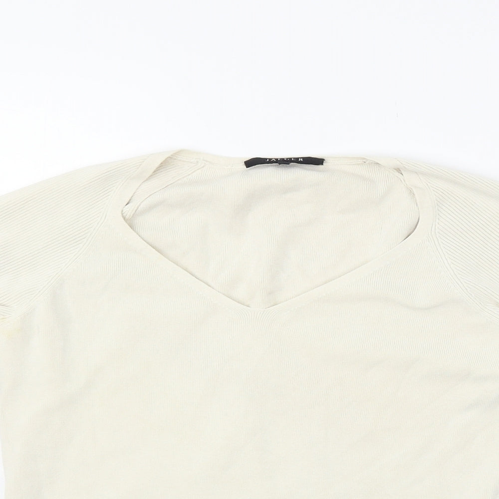 Jaeger Womens Beige   Pullover Jumper Size M