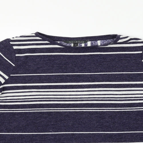 Love Leisure Womens Blue Striped  Jumper Dress  Size 14