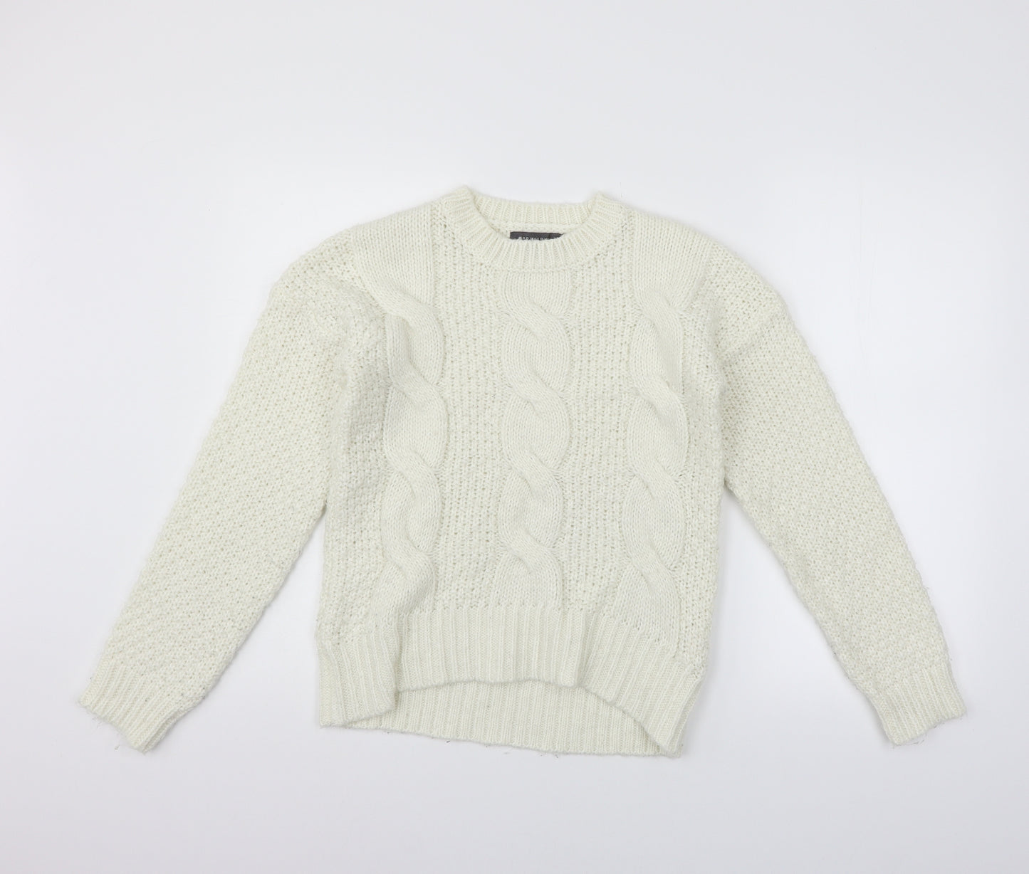 Primark Womens White   Henley Jumper Size XS