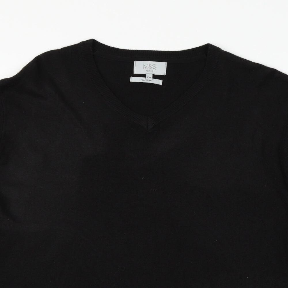 Marks and Spencer Mens Blue Houndstooth  Pullover Jumper Size 2XL