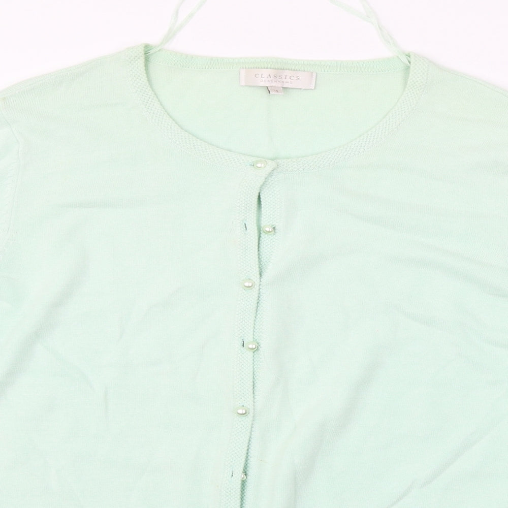 Debemhams Womens Green   Cardigan Jumper Size 18