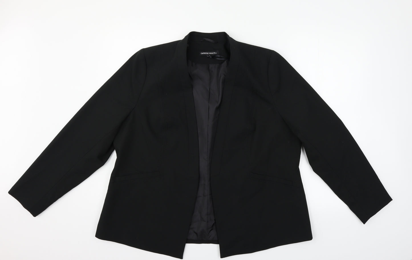 CAPSULE Womens Black   Jacket Blazer Size 20