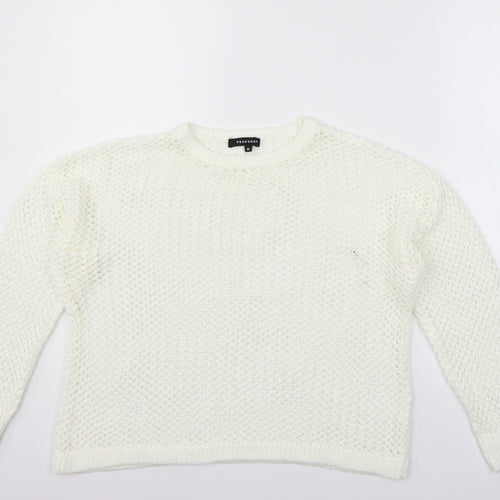 Peacocks Womens White   Pullover Jumper Size M  - washable marks