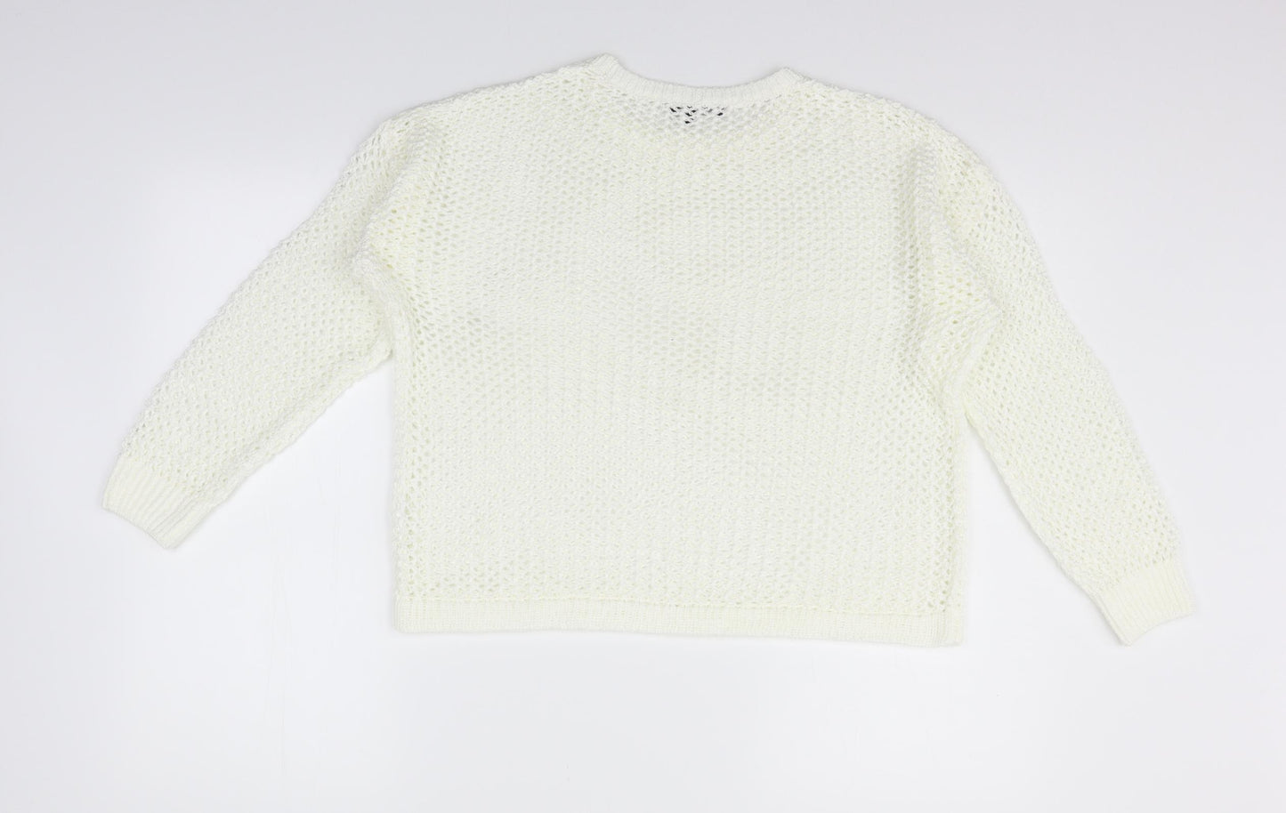 Peacocks Womens White   Pullover Jumper Size M  - washable marks