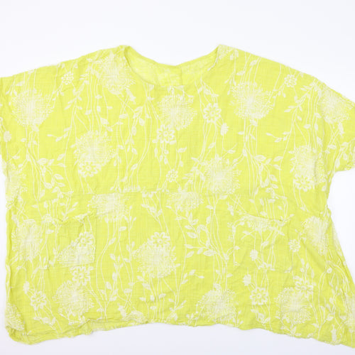 Preworn Womens Yellow   Basic Blouse One Size  - star