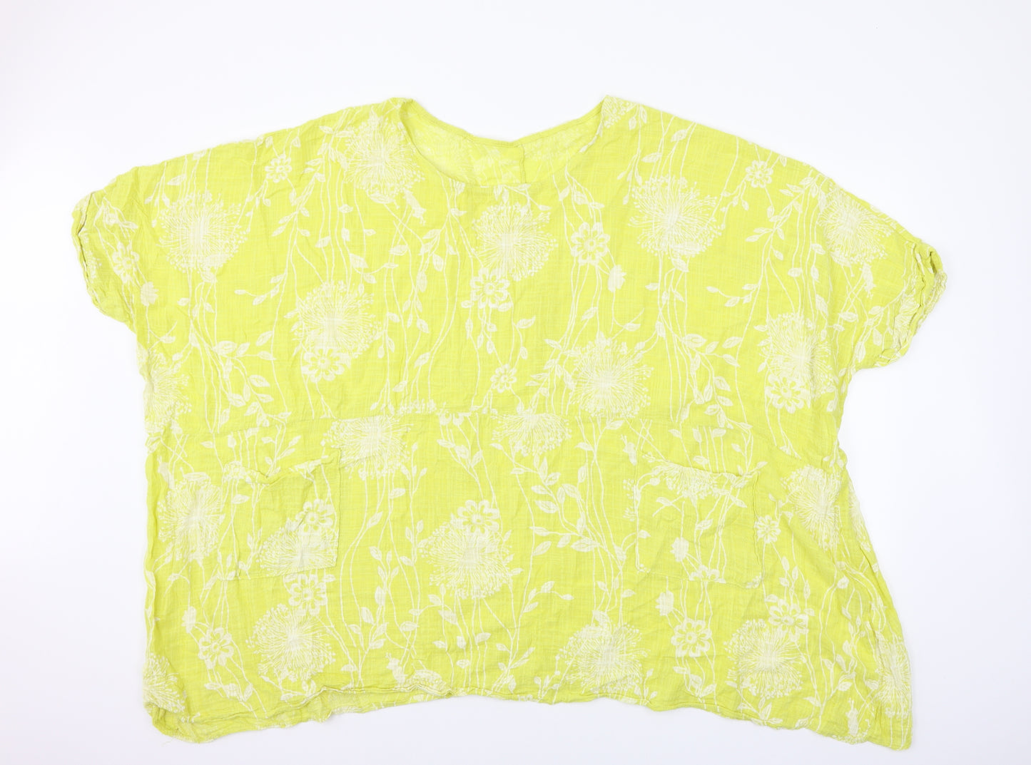 Preworn Womens Yellow   Basic Blouse One Size  - star
