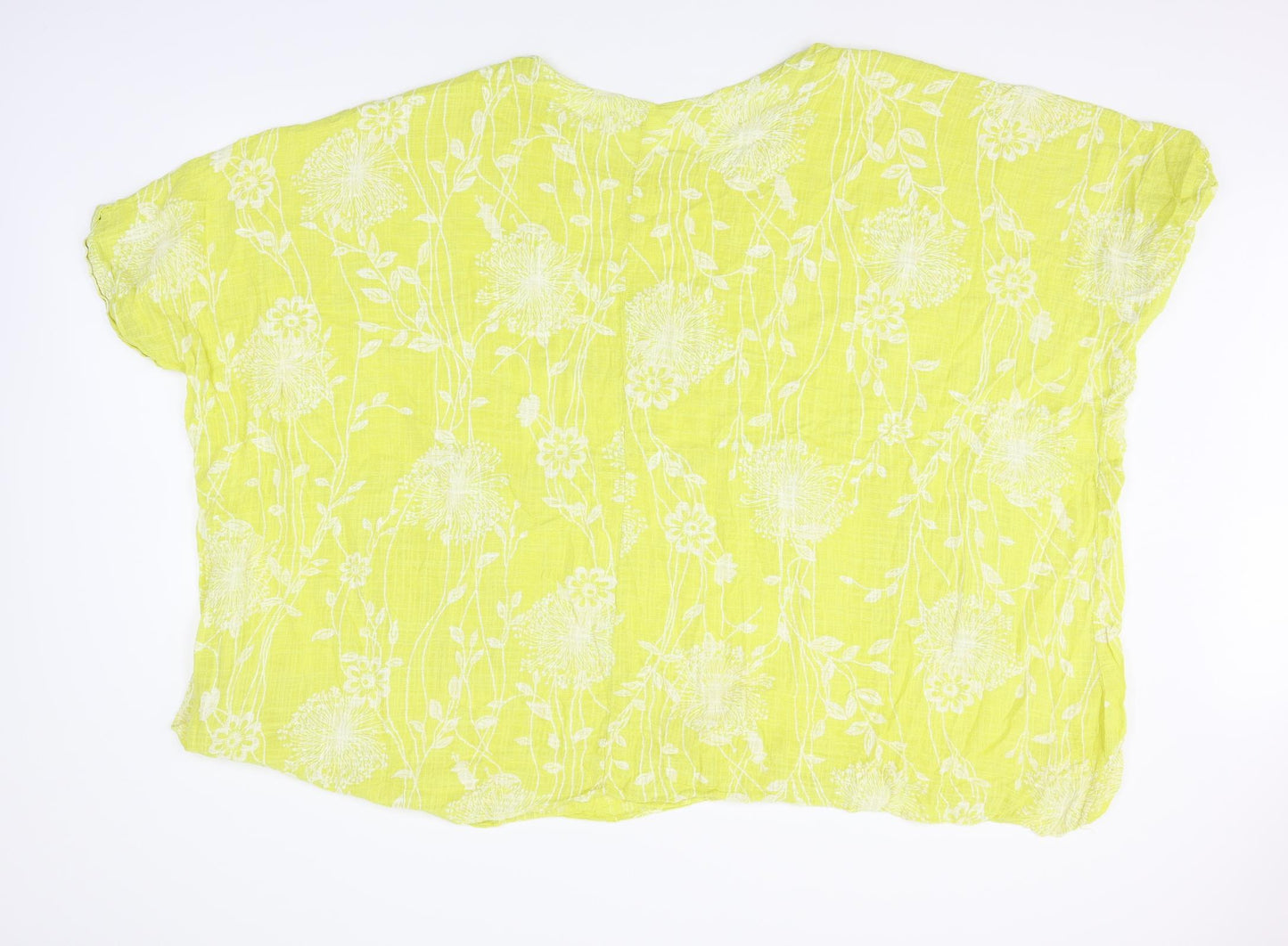 Preworn Womens Yellow   Basic Blouse One Size  - star