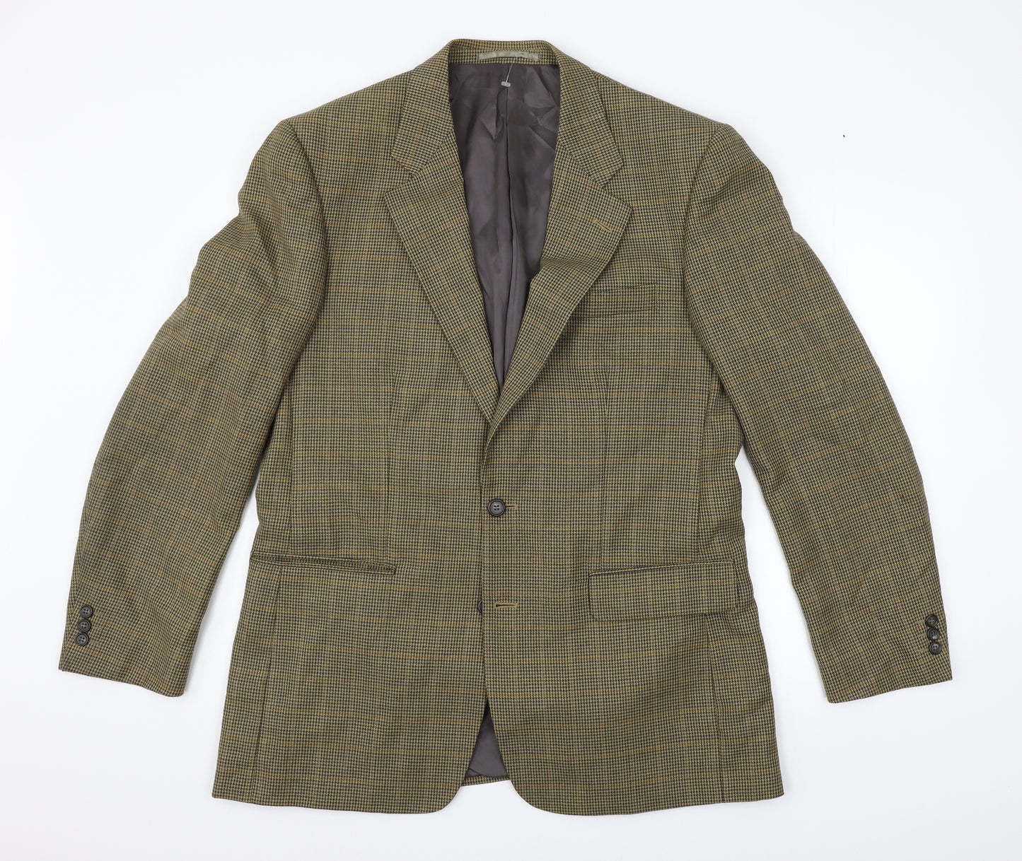 Preworn Mens Beige Check  Jacket Blazer Size 40