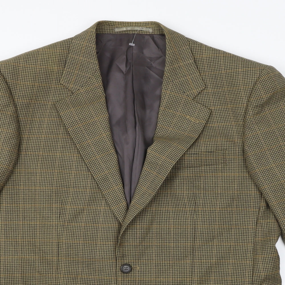 Preworn Mens Beige Check  Jacket Blazer Size 40