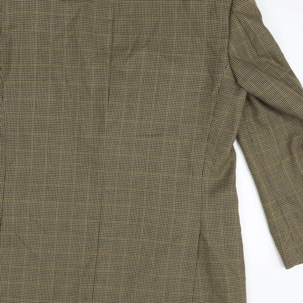 Preworn Mens Beige Check  Jacket Blazer Size 40