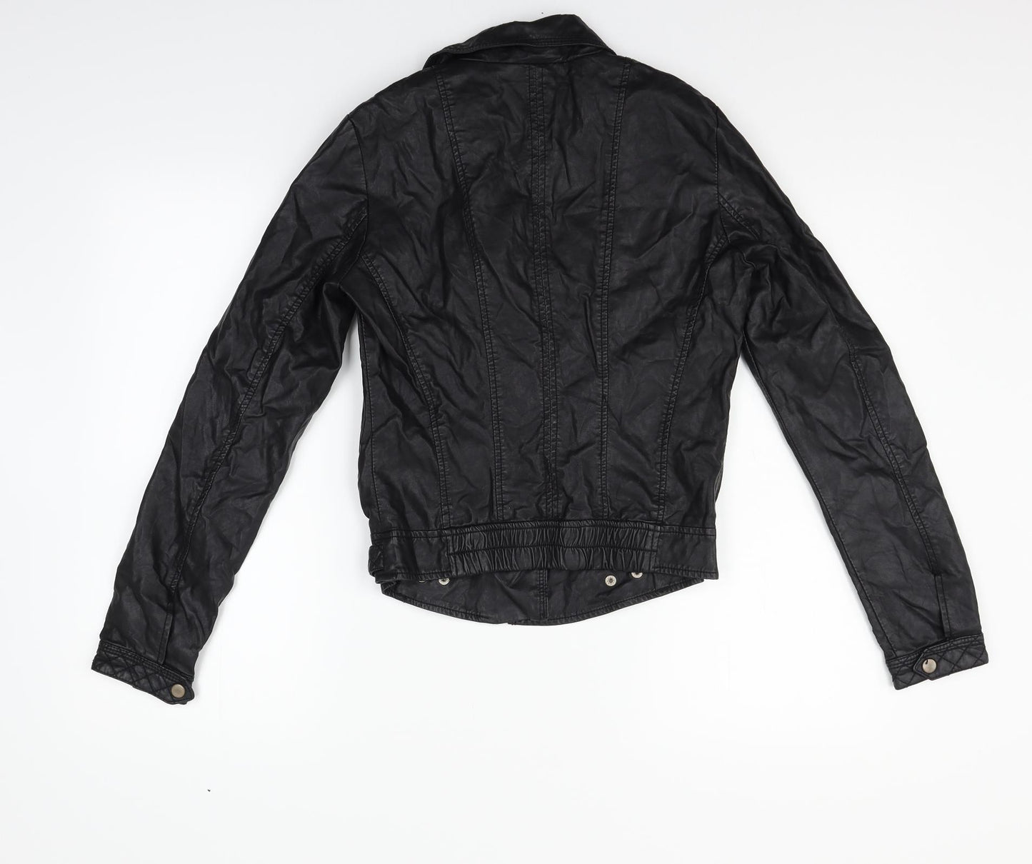 Zara Womens Black   Jacket Coat Size S  - slight wear on collar