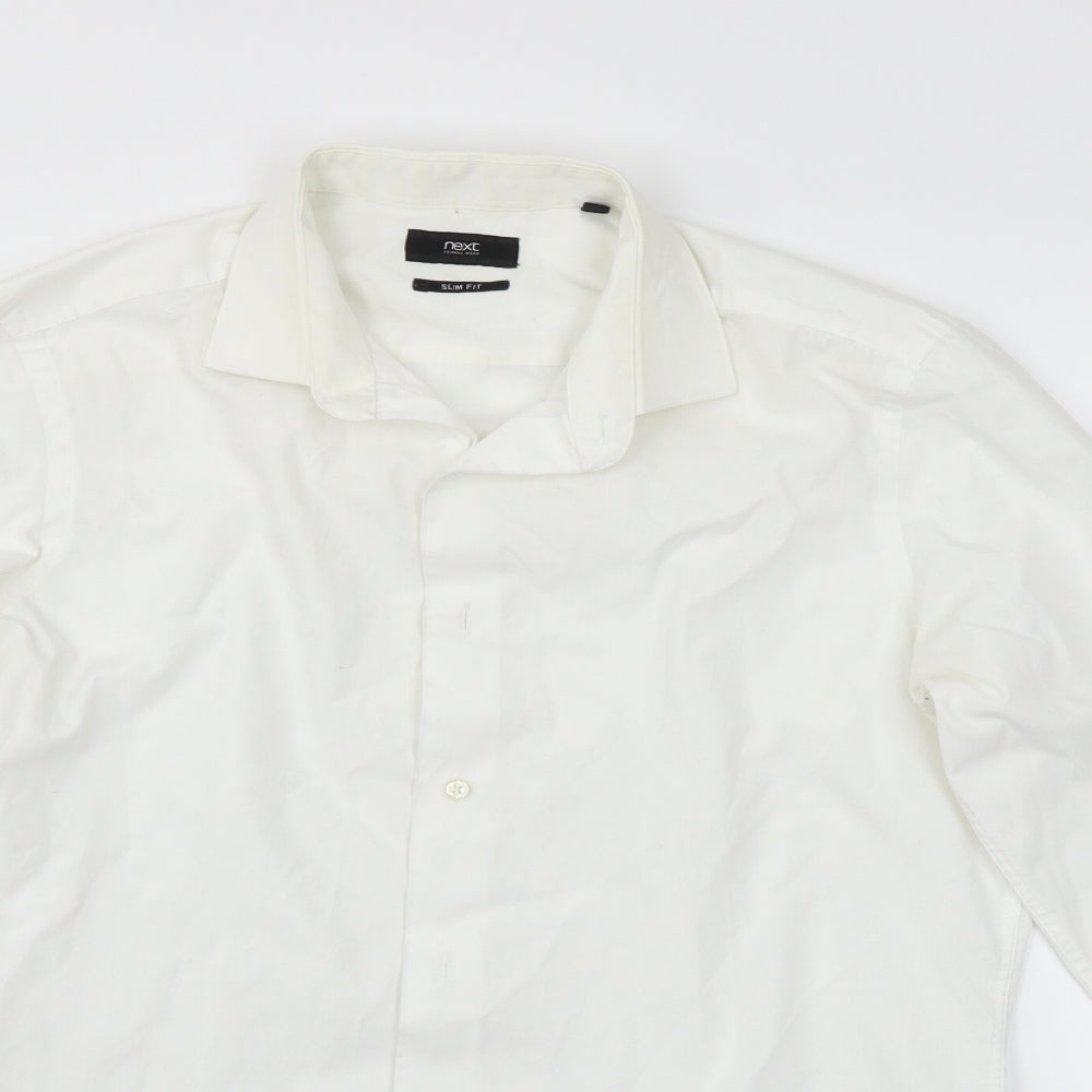 NEXT Mens White    Button-Up Size 16