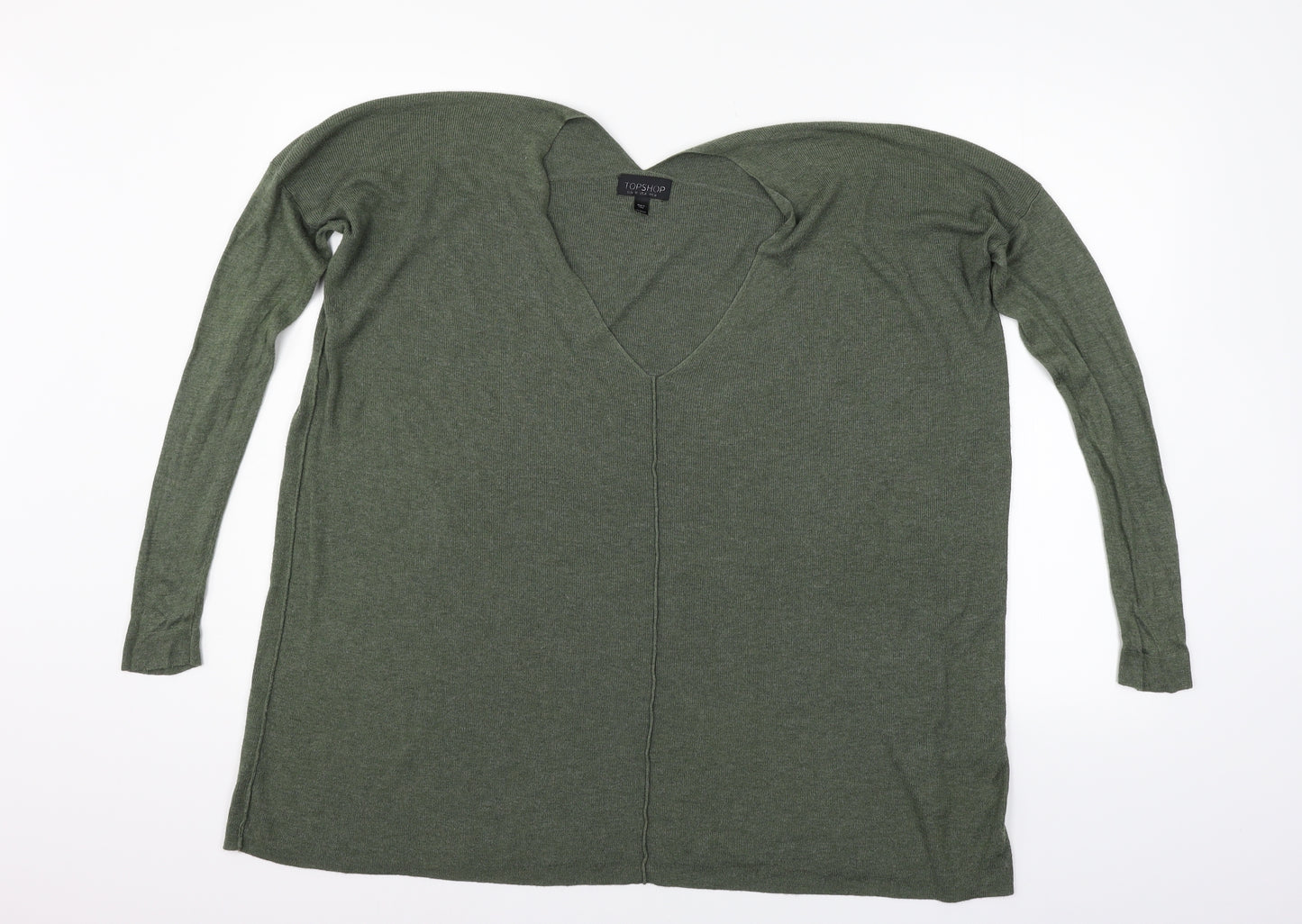 Topshop Womens Green   Pullover Jumper Size 8