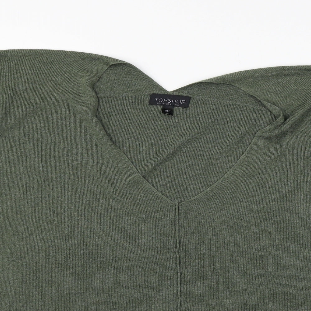 Topshop Womens Green   Pullover Jumper Size 8