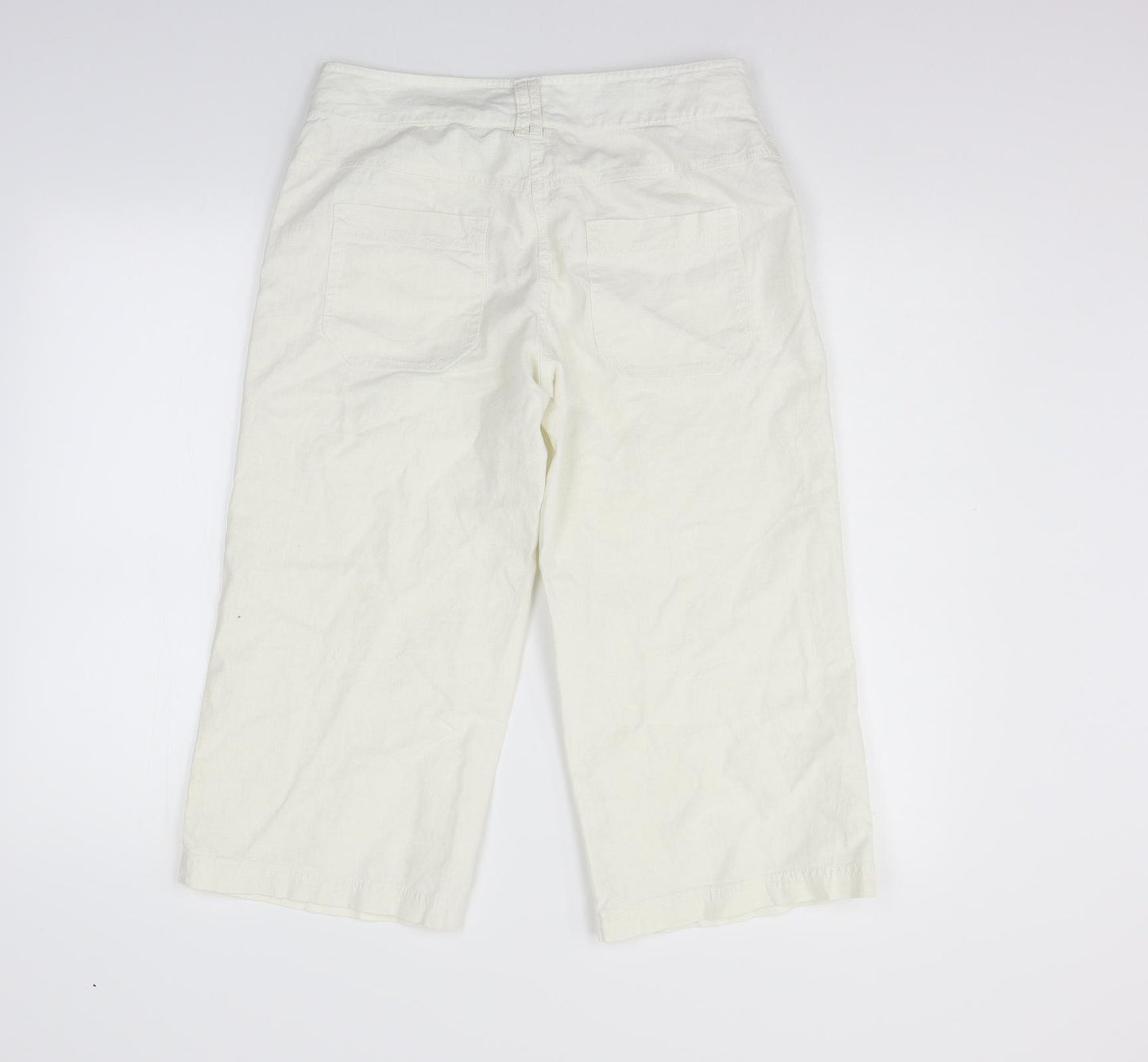 NEXT Womens White   Sweatpants Trousers Size 10 L21 in