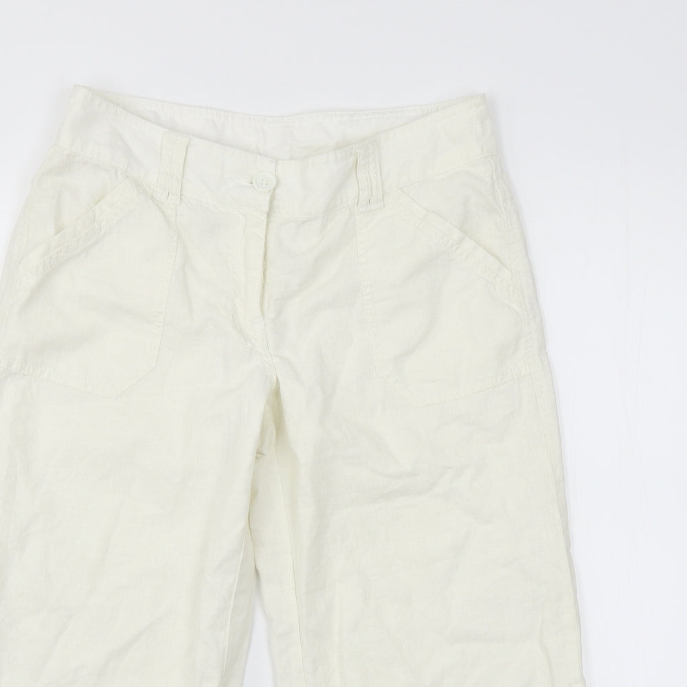 NEXT Womens White   Sweatpants Trousers Size 10 L21 in