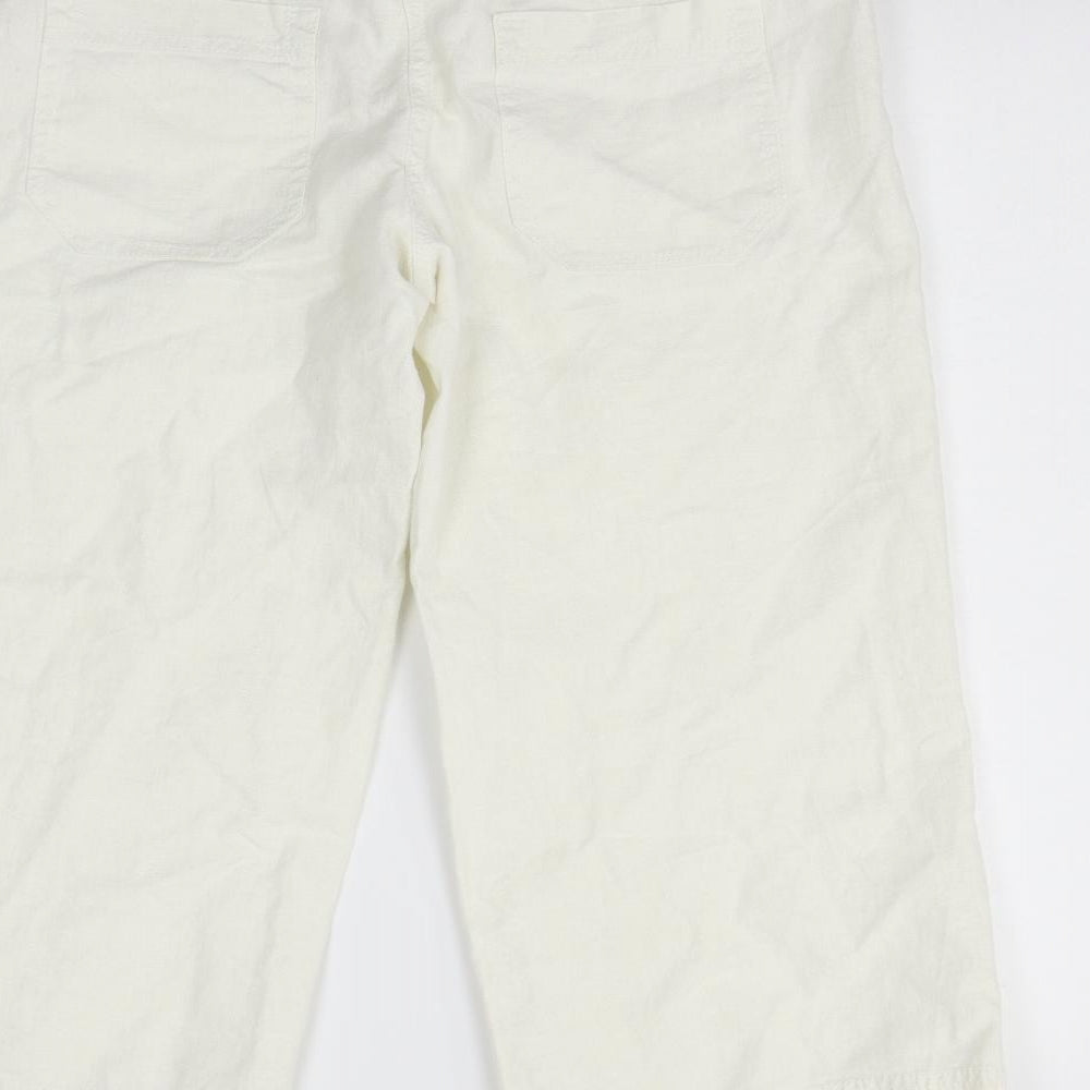 NEXT Womens White   Sweatpants Trousers Size 10 L21 in