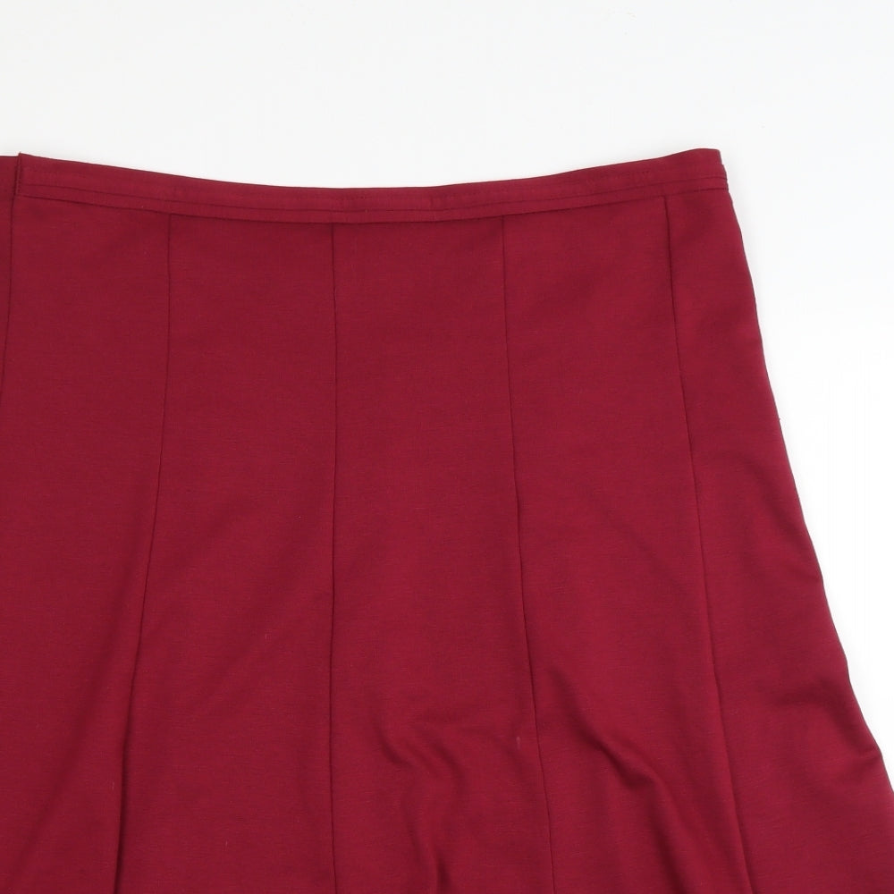 Bonmarché Womens Red   Pleated Skirt Size 14