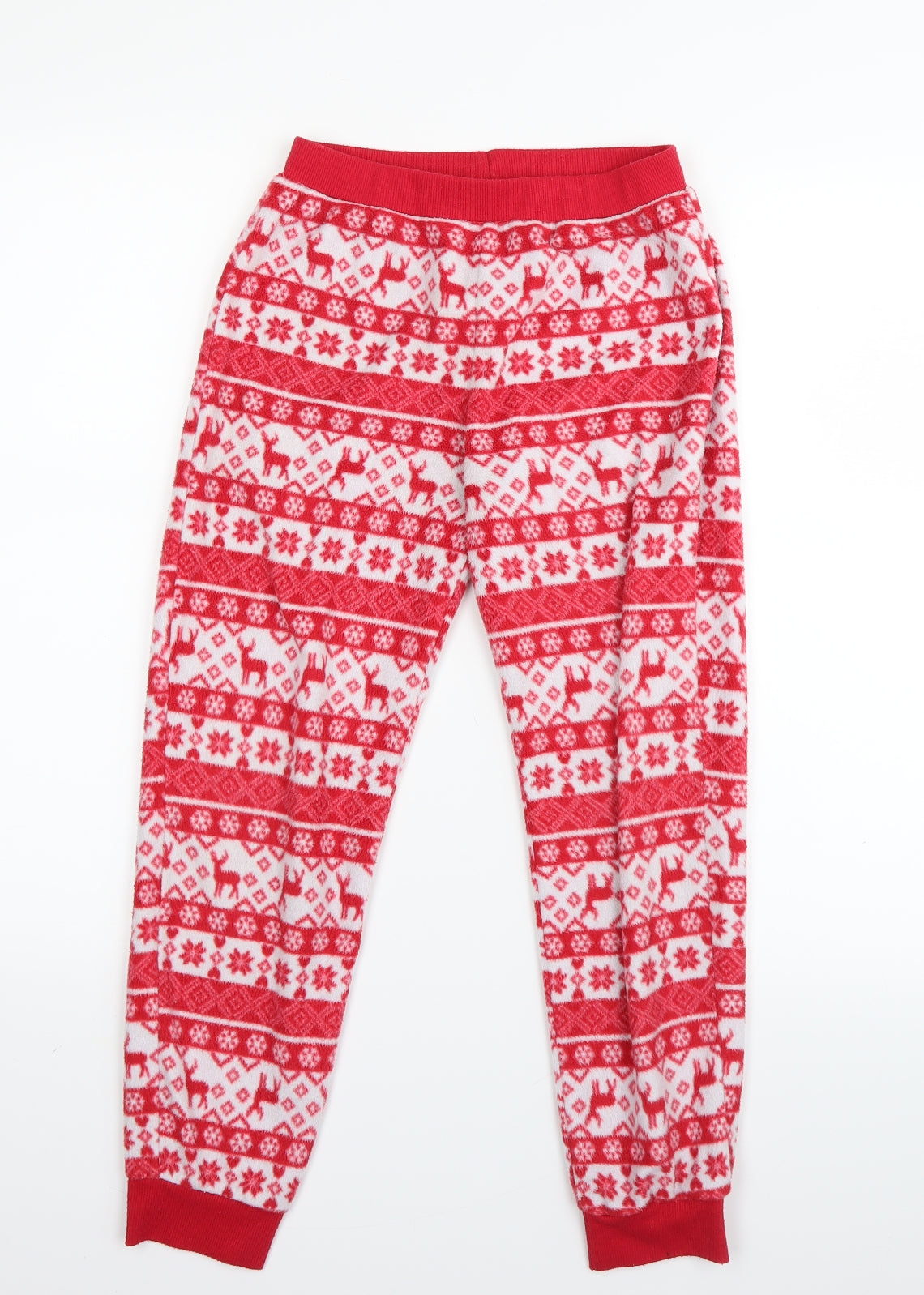 F&F Boys Red Striped   Pyjama Pants Size 8-9 Years