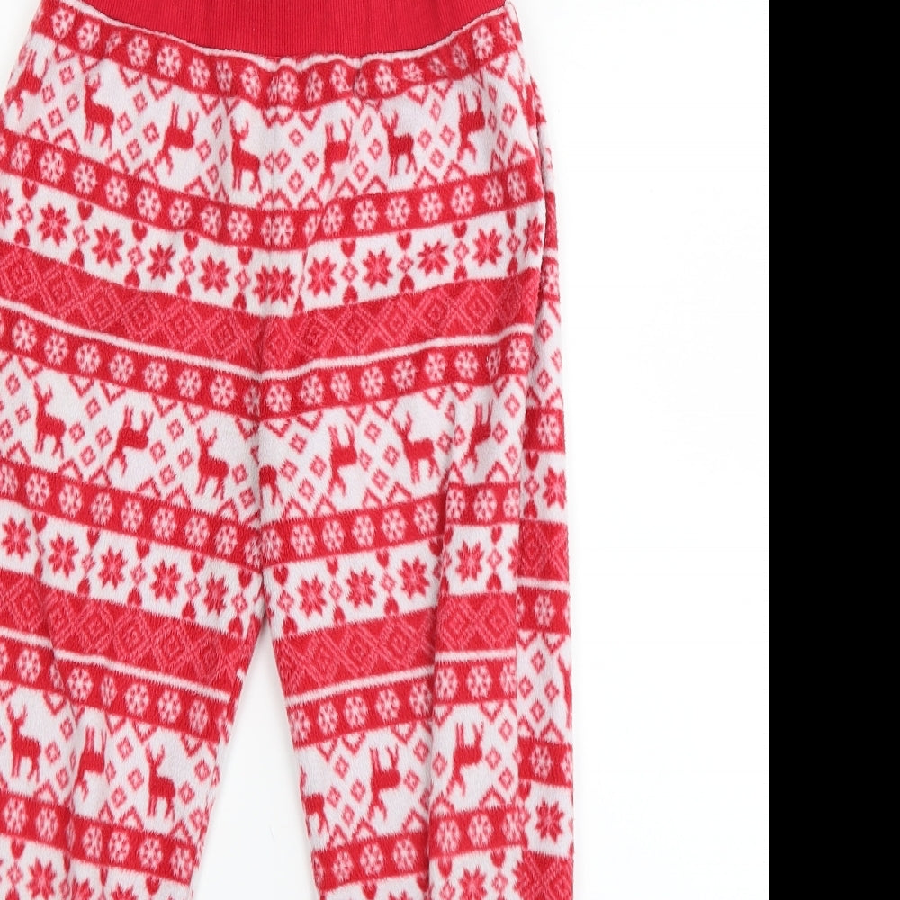 F&F Boys Red Striped   Pyjama Pants Size 8-9 Years