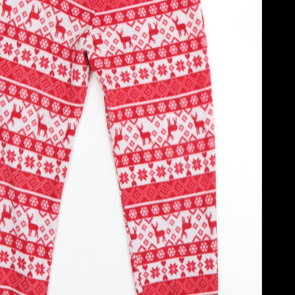 F&F Boys Red Striped   Pyjama Pants Size 8-9 Years