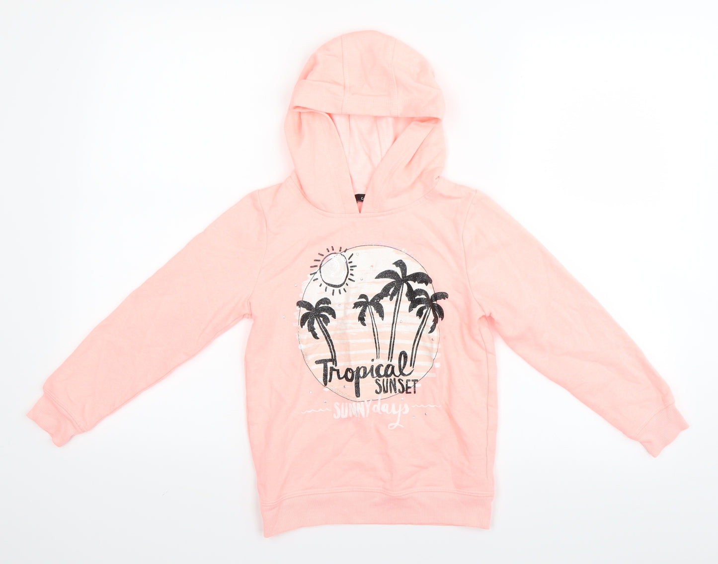 George Girls Pink   Pullover Hoodie Size 8-9 Years