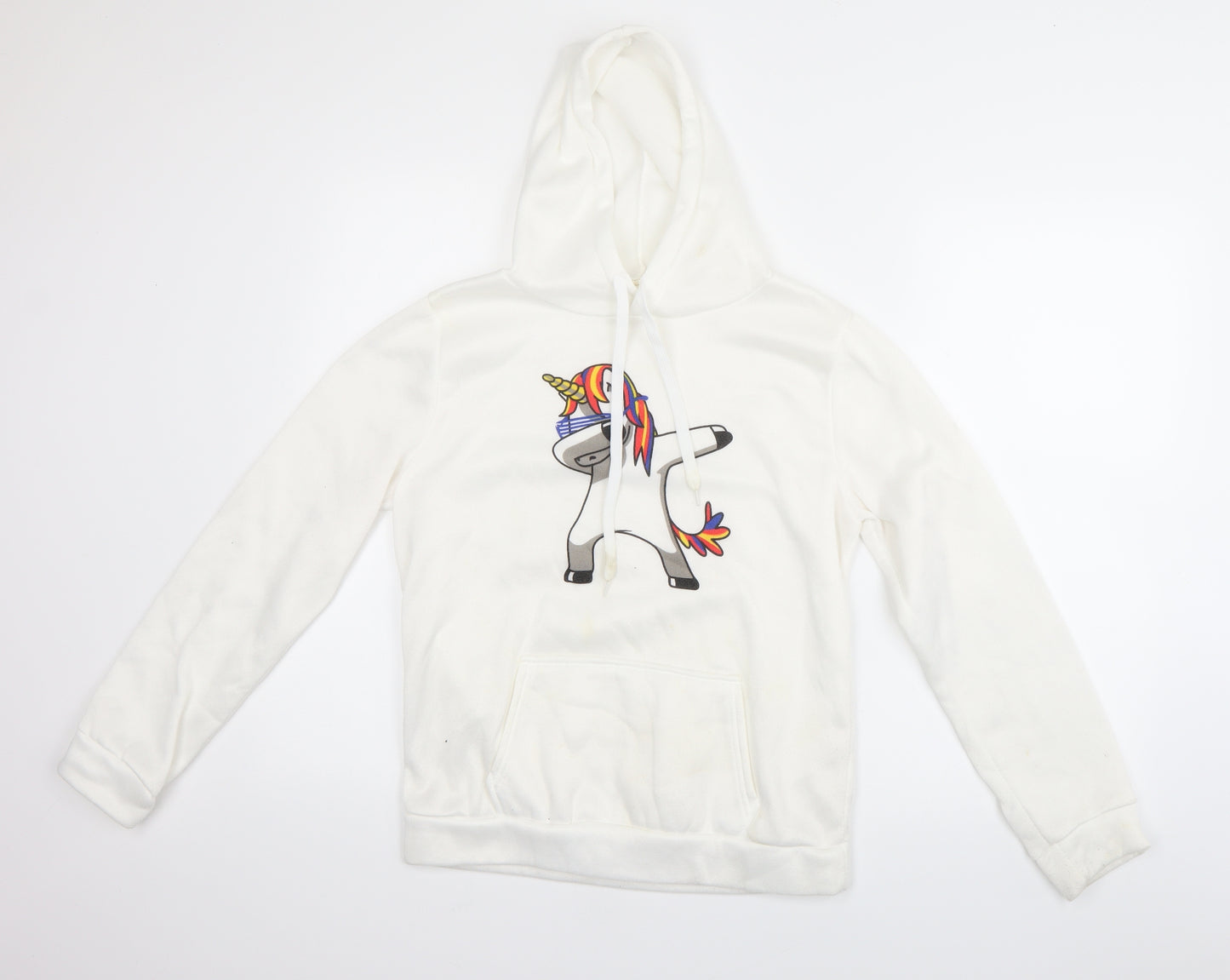Preworn Girls White   Pullover Hoodie Size M