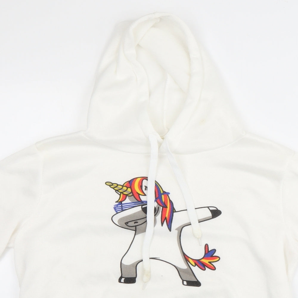 Preworn Girls White   Pullover Hoodie Size M