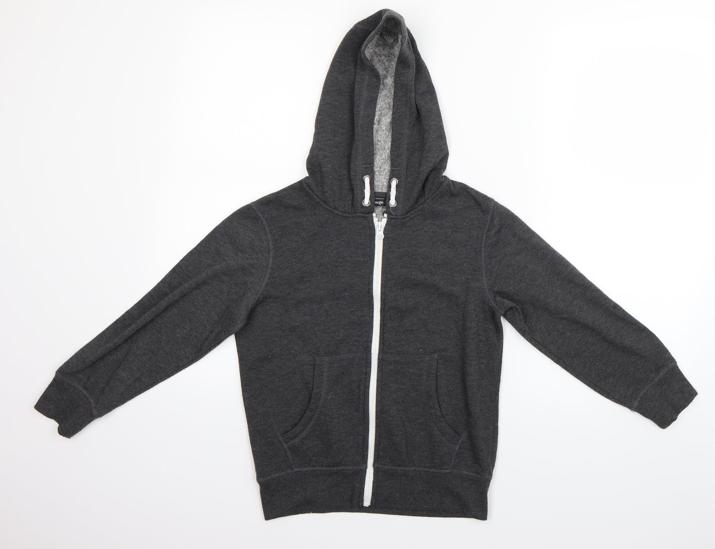 George Boys Grey   Full Zip Hoodie Size 7-8 Years