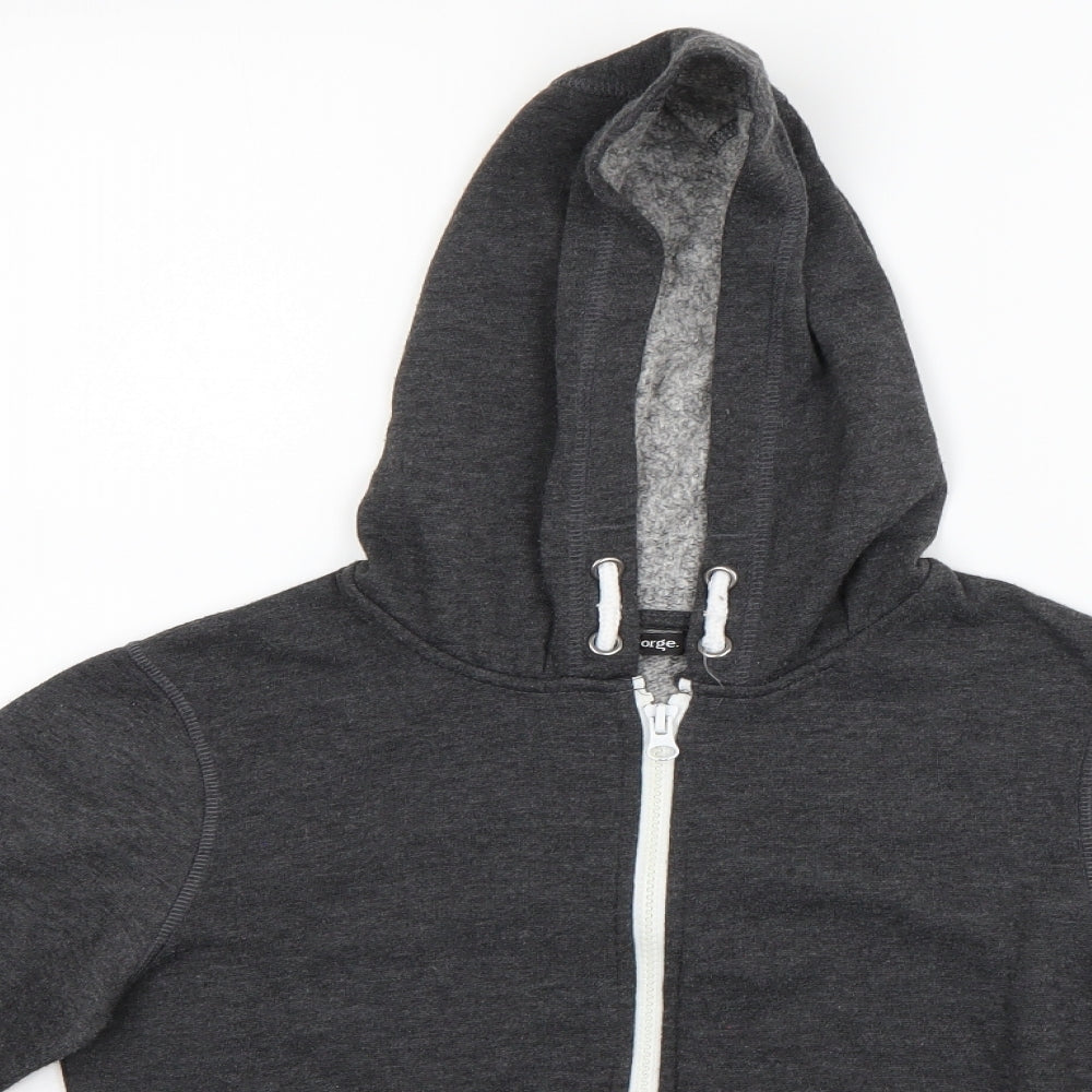 George Boys Grey   Full Zip Hoodie Size 7-8 Years