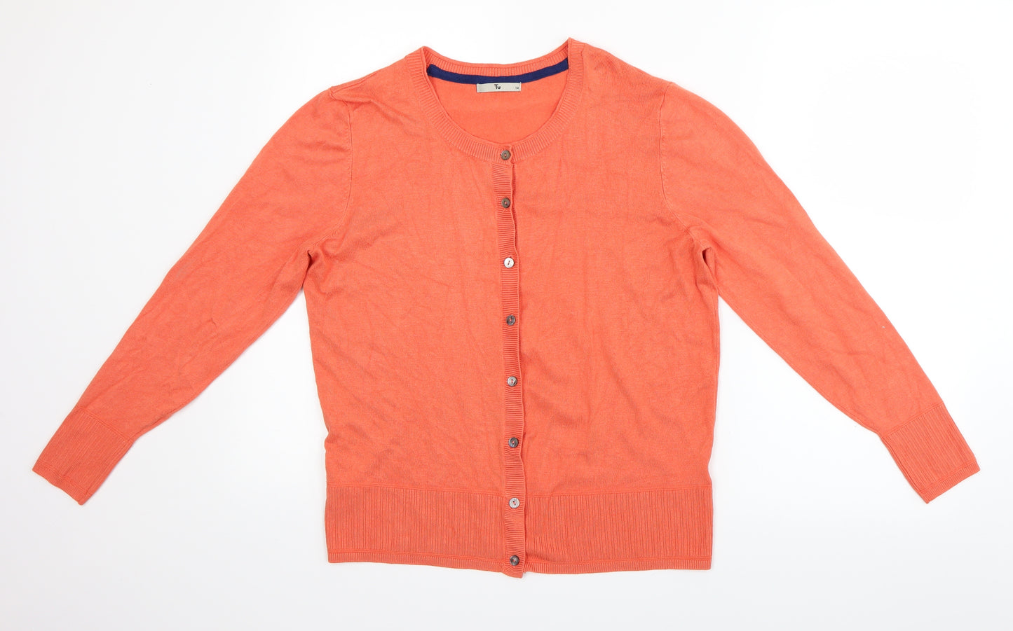 TU Womens Orange   Cardigan Jumper Size 14