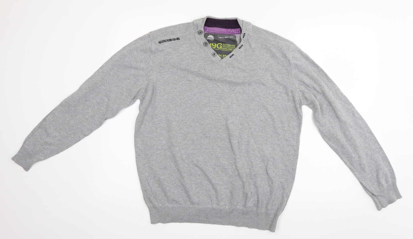 M&Co Mens Grey   Pullover Jumper Size M
