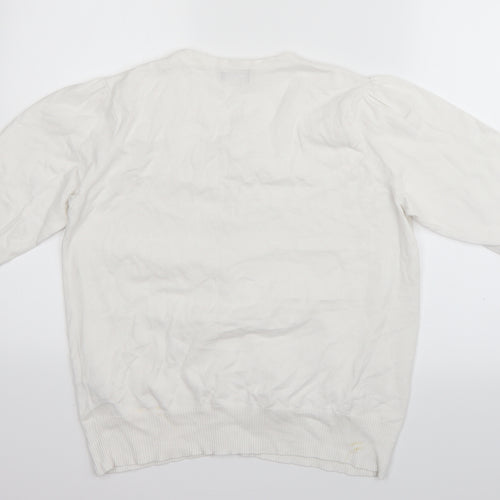 F&F Womens White   Cardigan Jumper Size 16