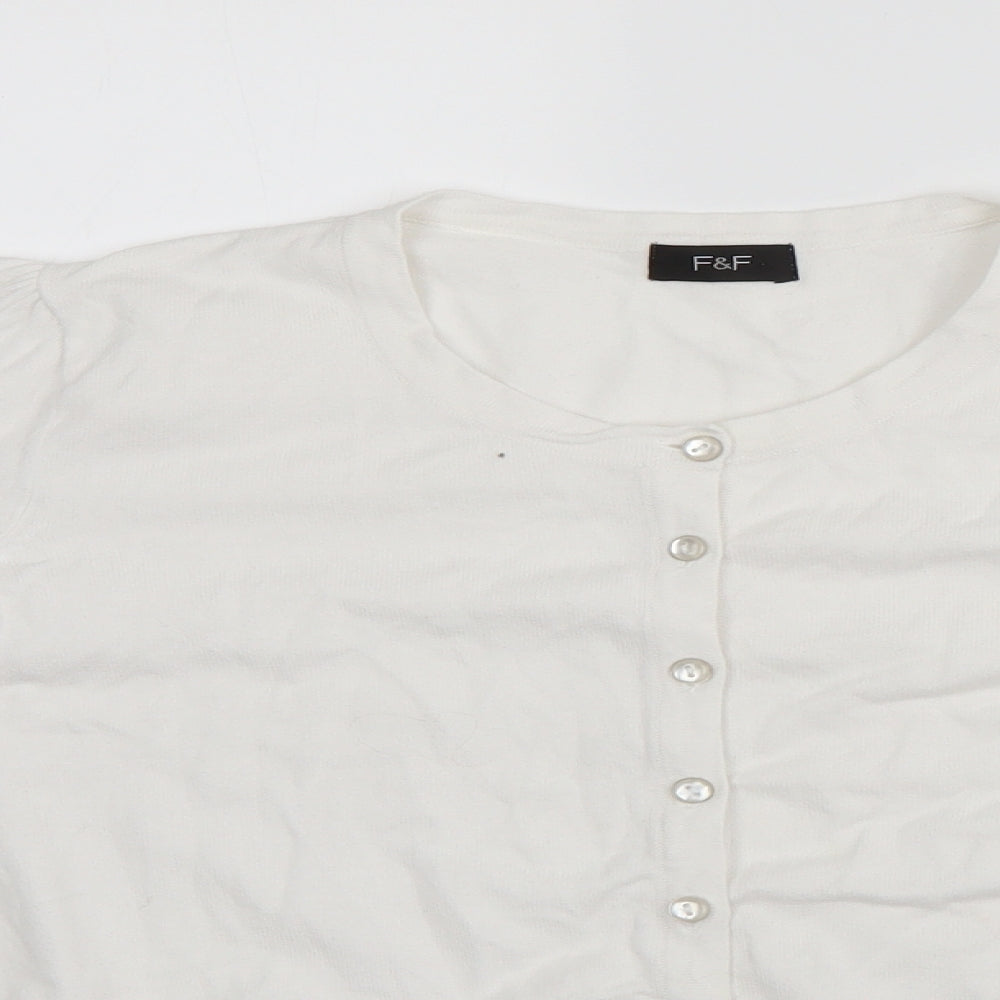 F&F Womens White   Cardigan Jumper Size 16