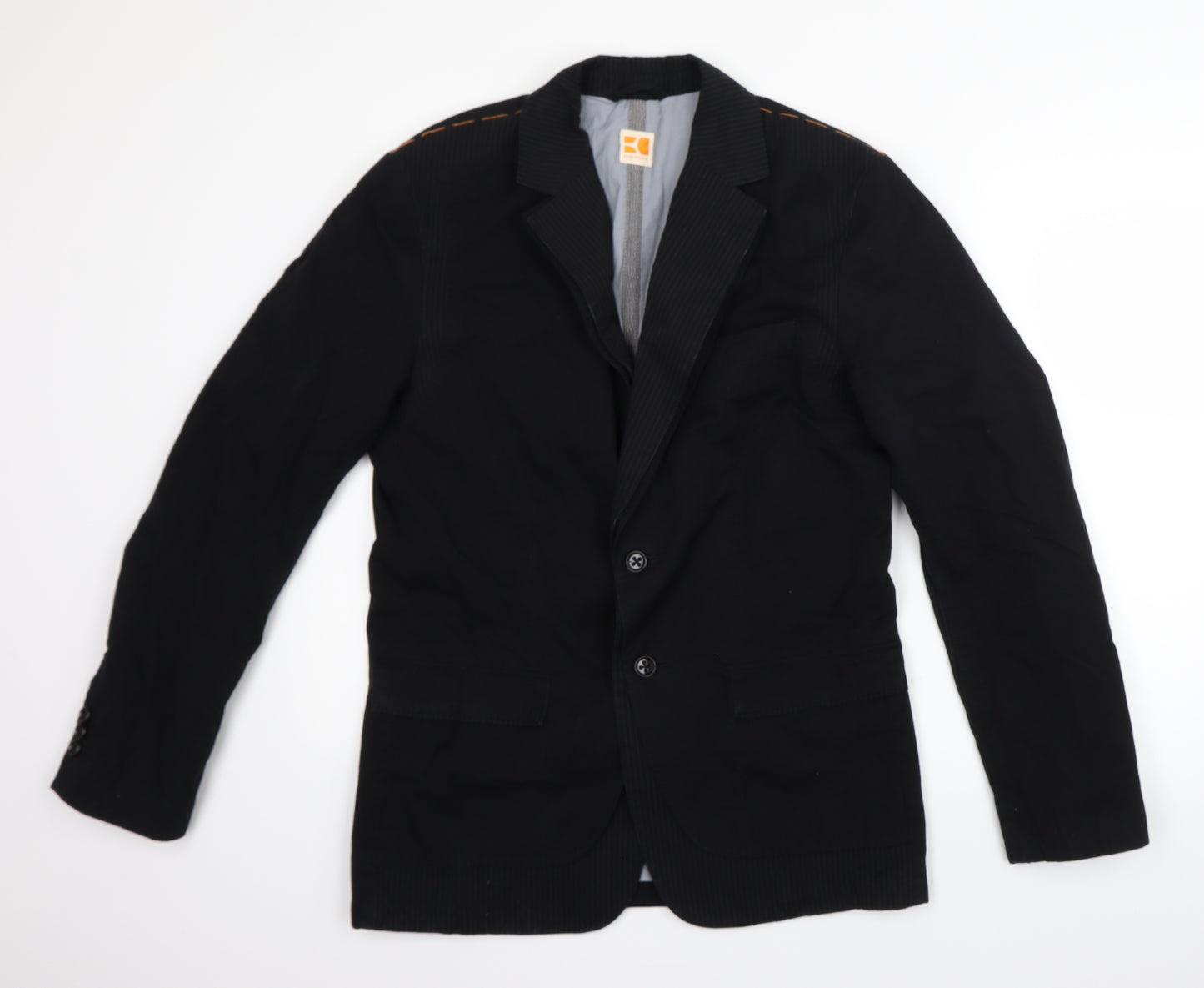 HUGO BOSS Mens Black Striped   Blazer Size 48