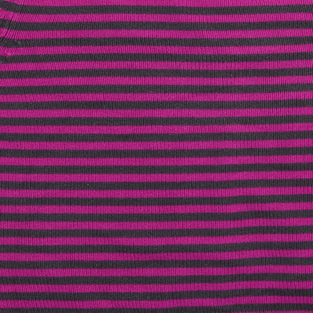 Marks and Spencer Womens Purple Striped  Basic Blouse Size 12
