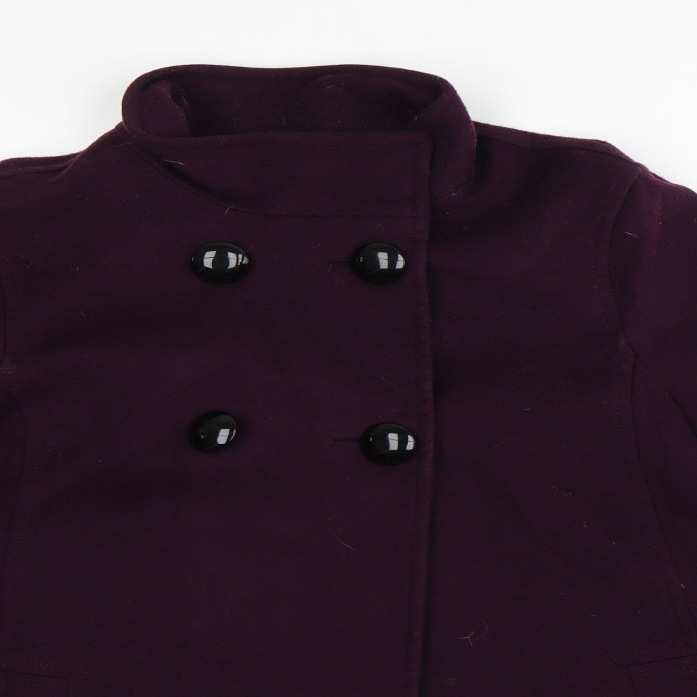 Jaeger Womens Purple   Pea Coat Coat Size 10